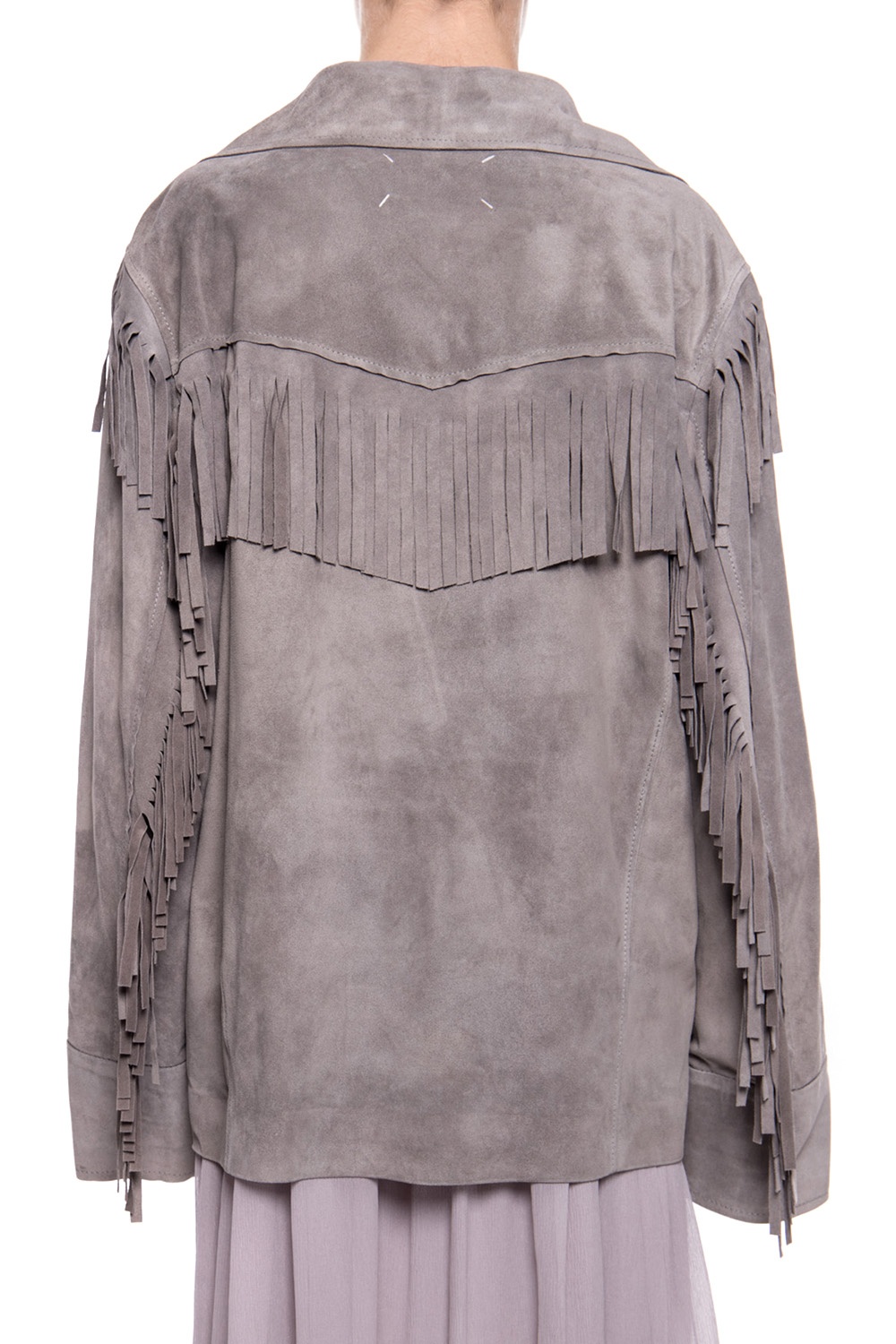 Maison margiela discount fringe suede jacket